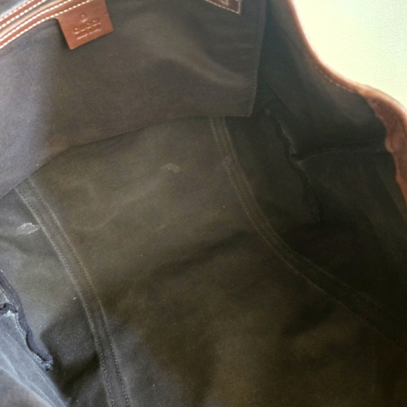 Authentic Gucci Monogram Tote Bag with Brown Accents - Picture 7 of 9